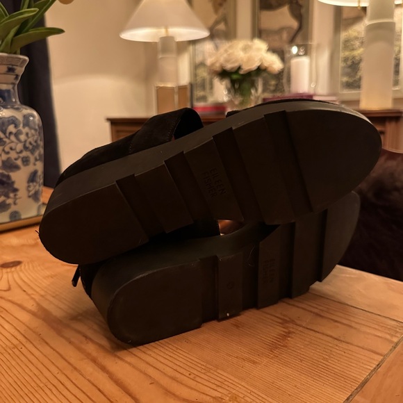 Eileen Fisher Marlow Black Platform Mary Jane Shoes - Picture 7 of 7